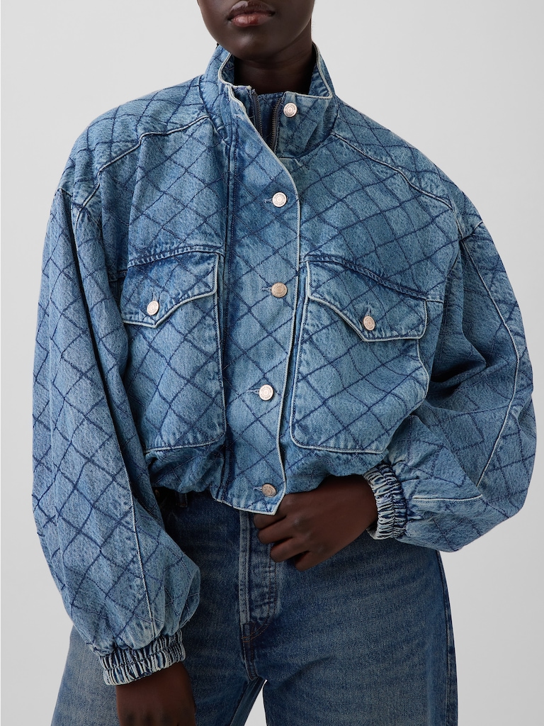 Gap × HFR Stitched Denim Bomber Jacket by LaTouché