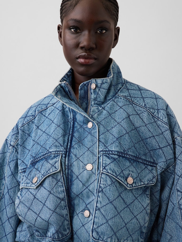 Gap × HFR Stitched Denim Bomber Jacket by LaTouché