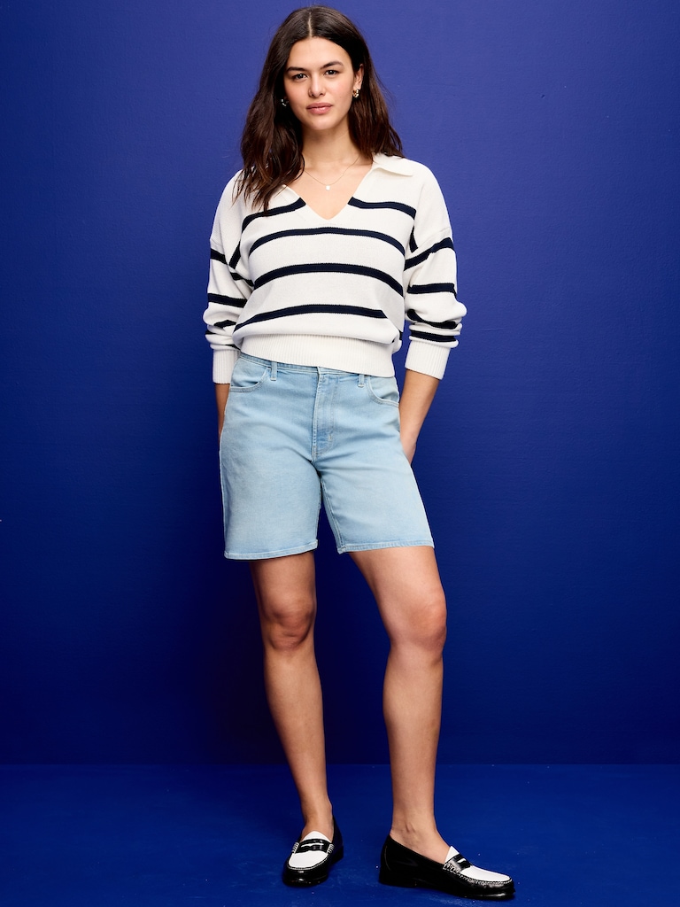 High-Waisted Wow Jean Shorts -- 7-inch inseam
