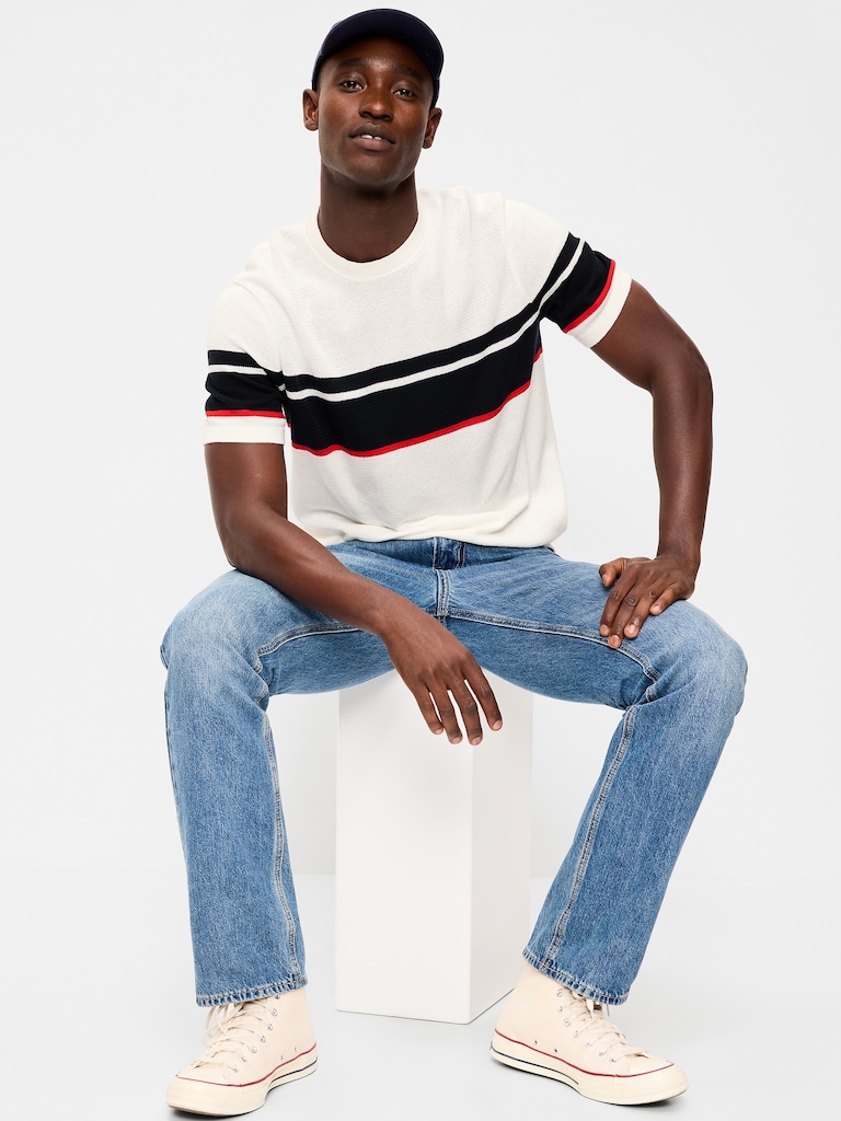 Relaxed Color-Block Sweater T-Shirt