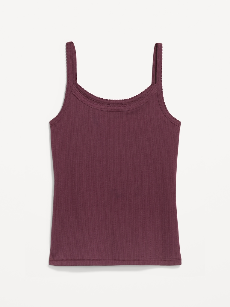 Pointelle Cami Tank Top