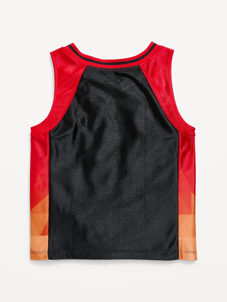 Oversized Graphic Basketball Tank Top for Toddler Boys