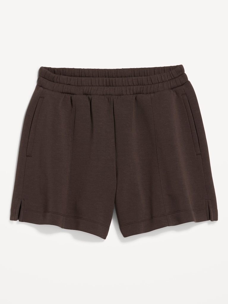 High-Waisted Bounce Fleece Shorts -- 5-inch inseam