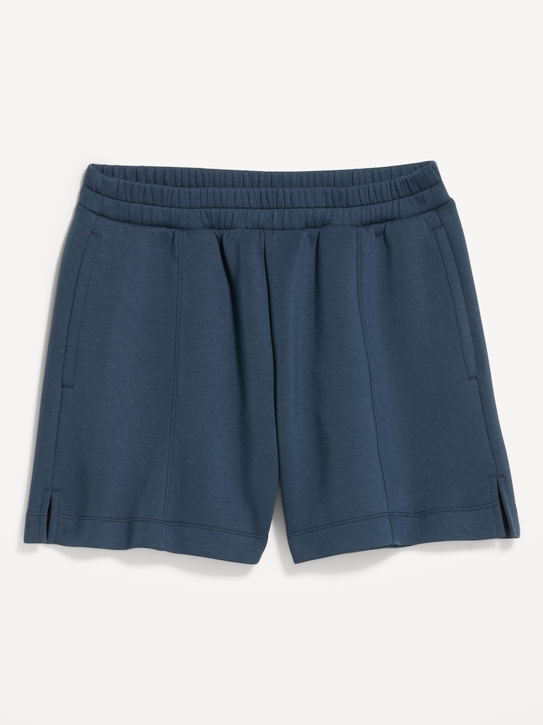 High-Waisted Bounce Fleece Shorts -- 5-inch inseam