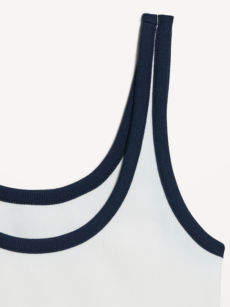 Camisole Première couche côtelée à encolure dégagée