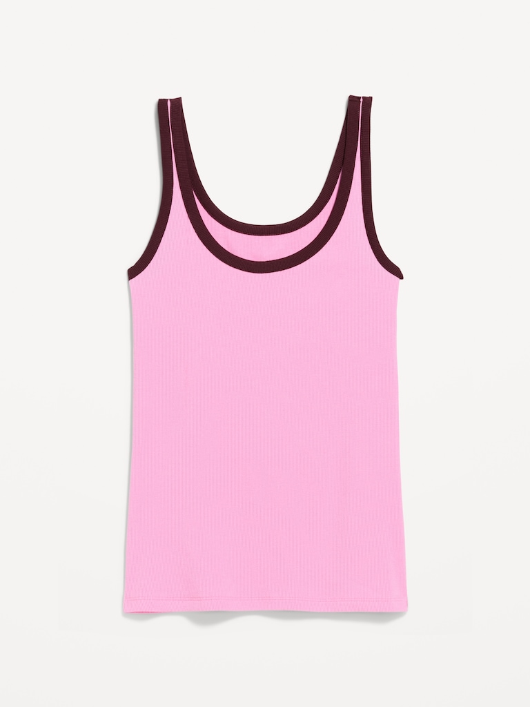 Camisole Première couche côtelée à encolure dégagée