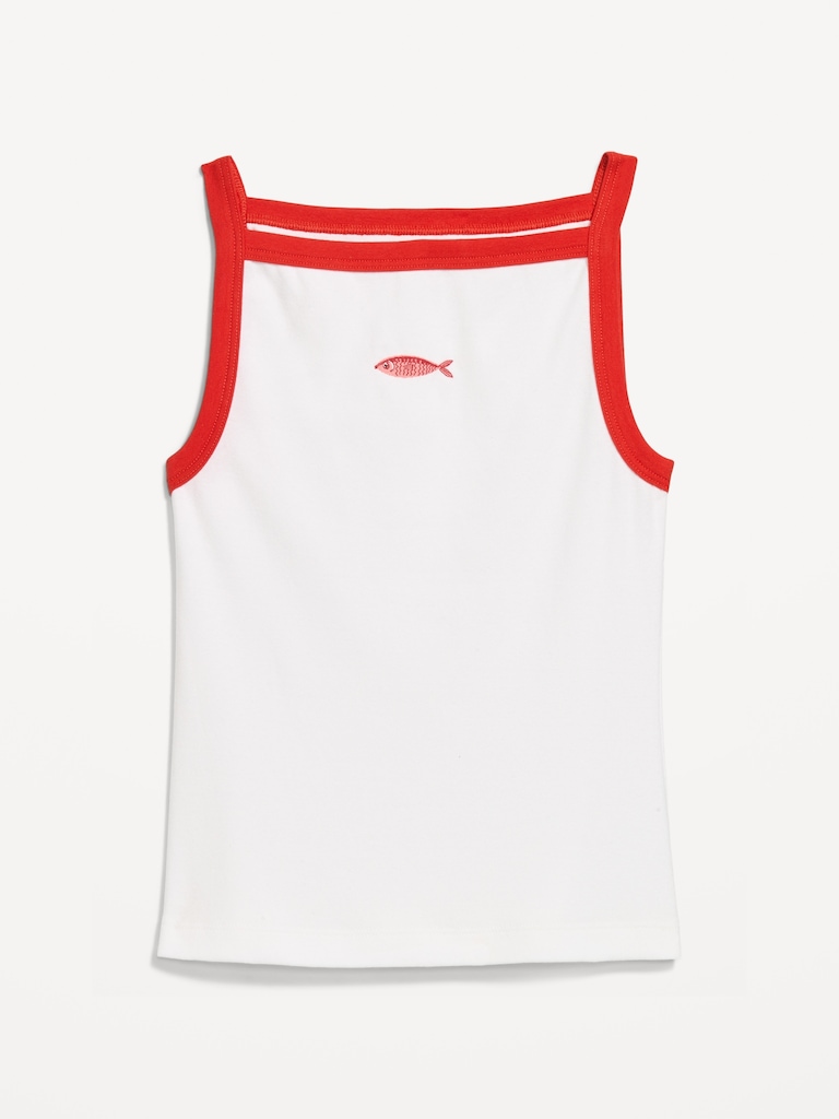 Sleeveless Snug Apron Tank Top
