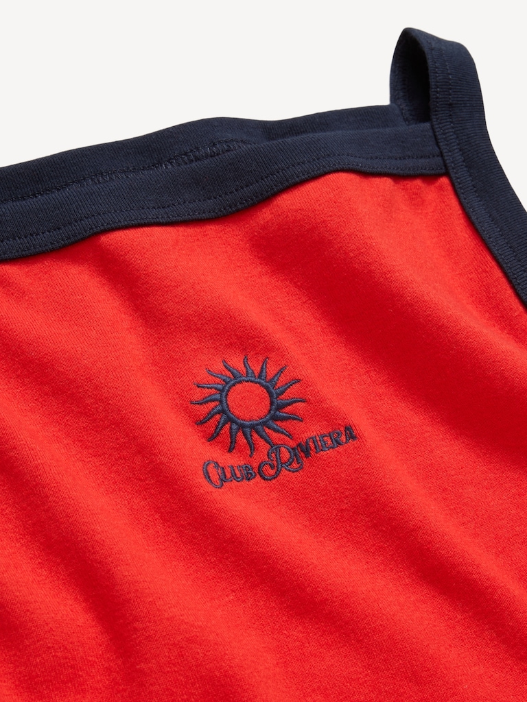 Sleeveless Snug Apron Tank Top