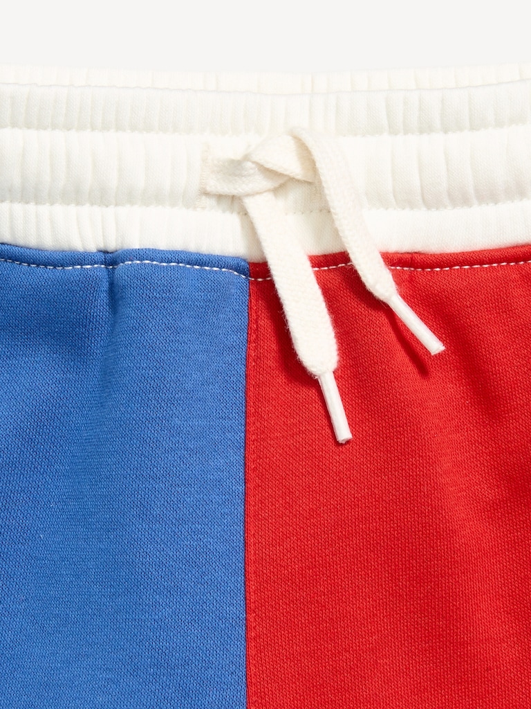 Fleece Color-Block Shorts for Toddler Boys