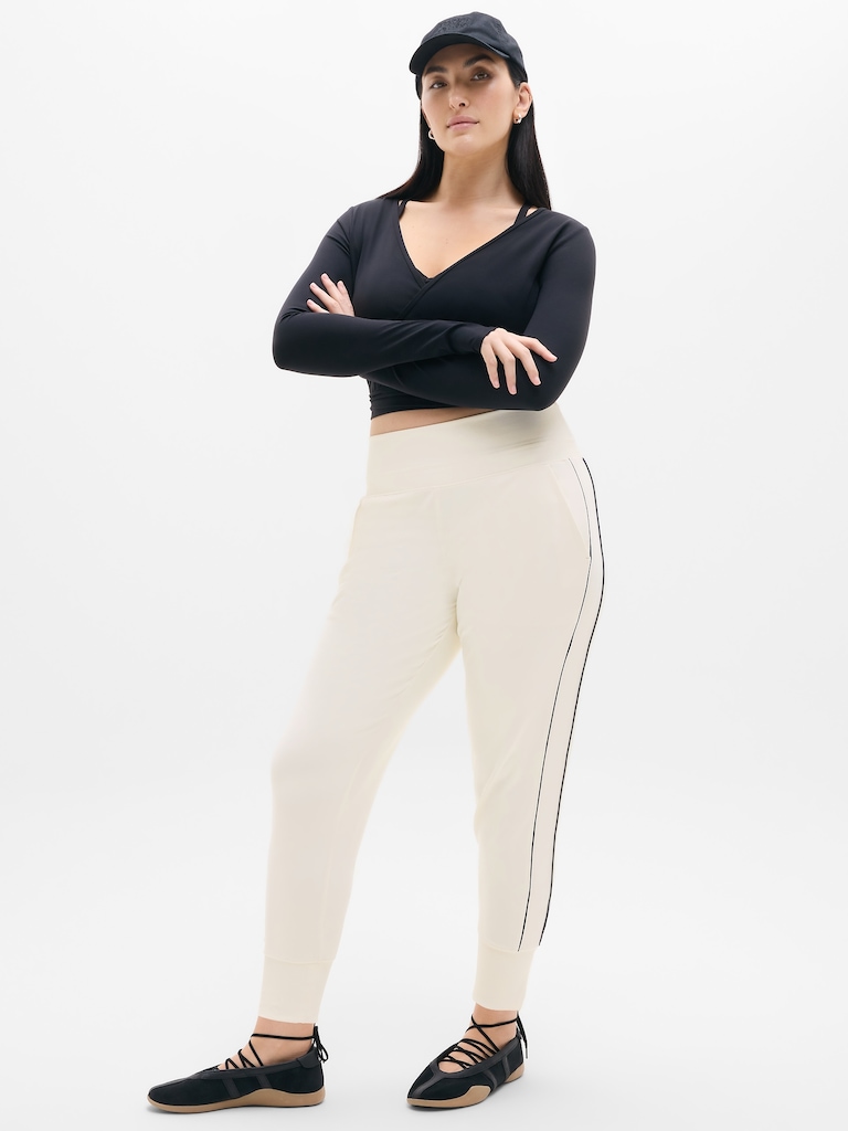 Venice High Rise Track Stripe Jogger
