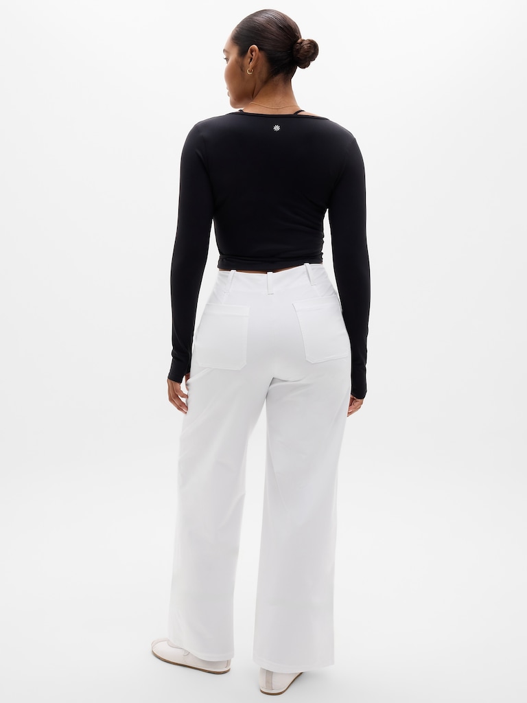 Skyline Mid Rise Wide Leg Pant