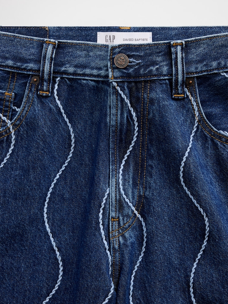 Gap × HFR Embroidered Baggy Jeans by Daveed Baptiste