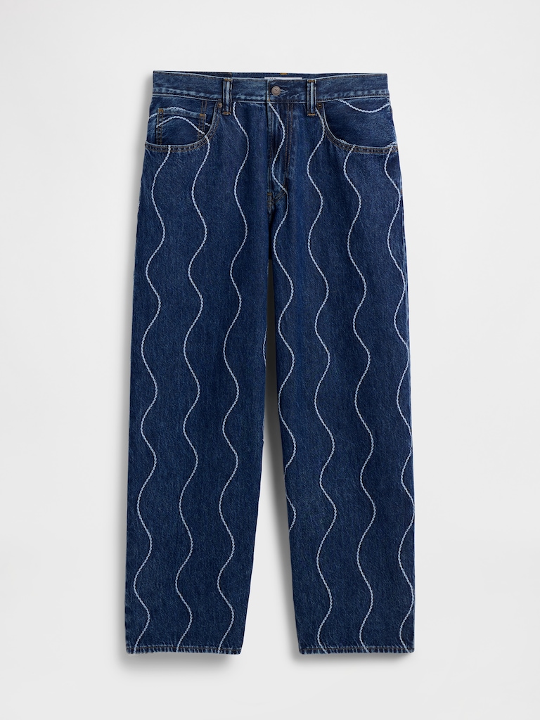 Gap × HFR Embroidered Baggy Jeans by Daveed Baptiste
