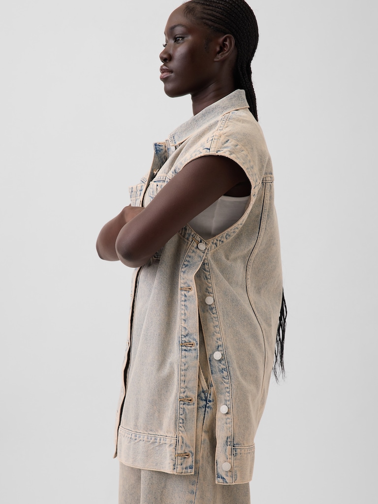 Gap × HFR Denim Oversized Vest by Nicole Benefield Portfolio