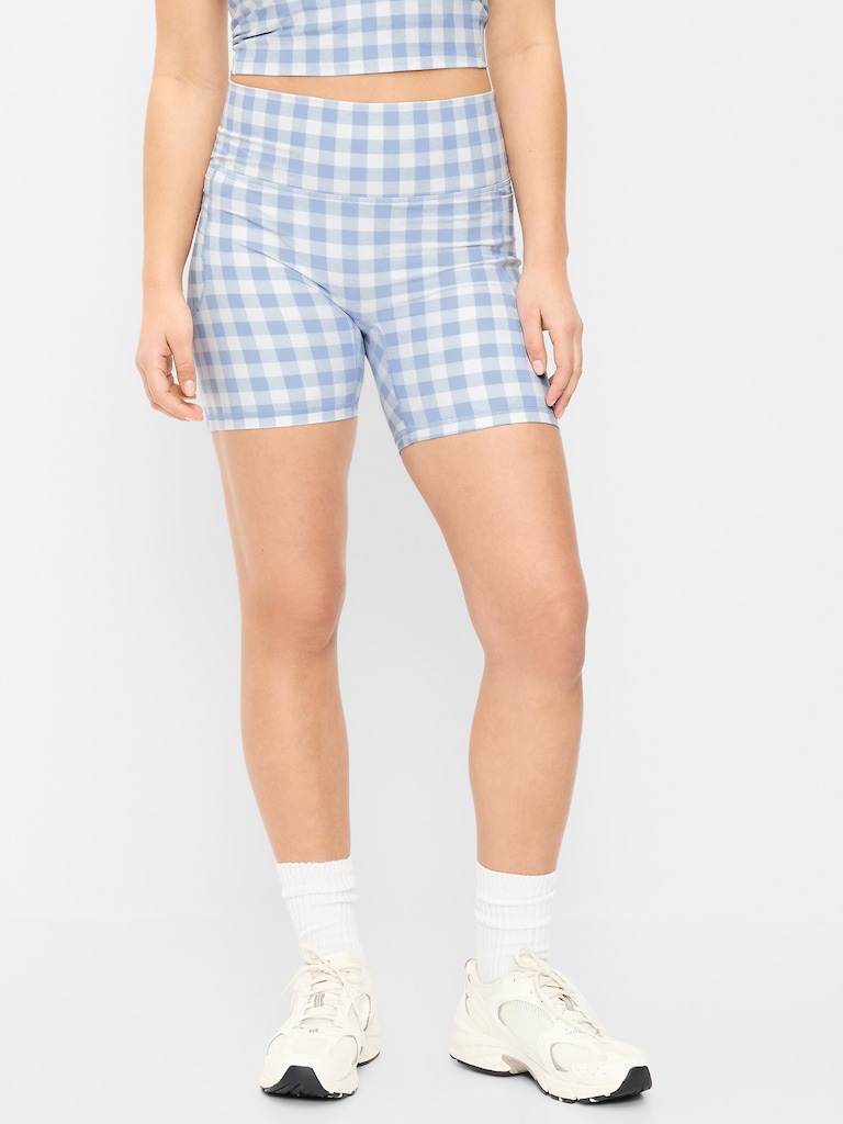 Extra-High Waisted PowerSoft Boundless Pocket Biker Shorts-- 6-inch inseam - No Front Seam