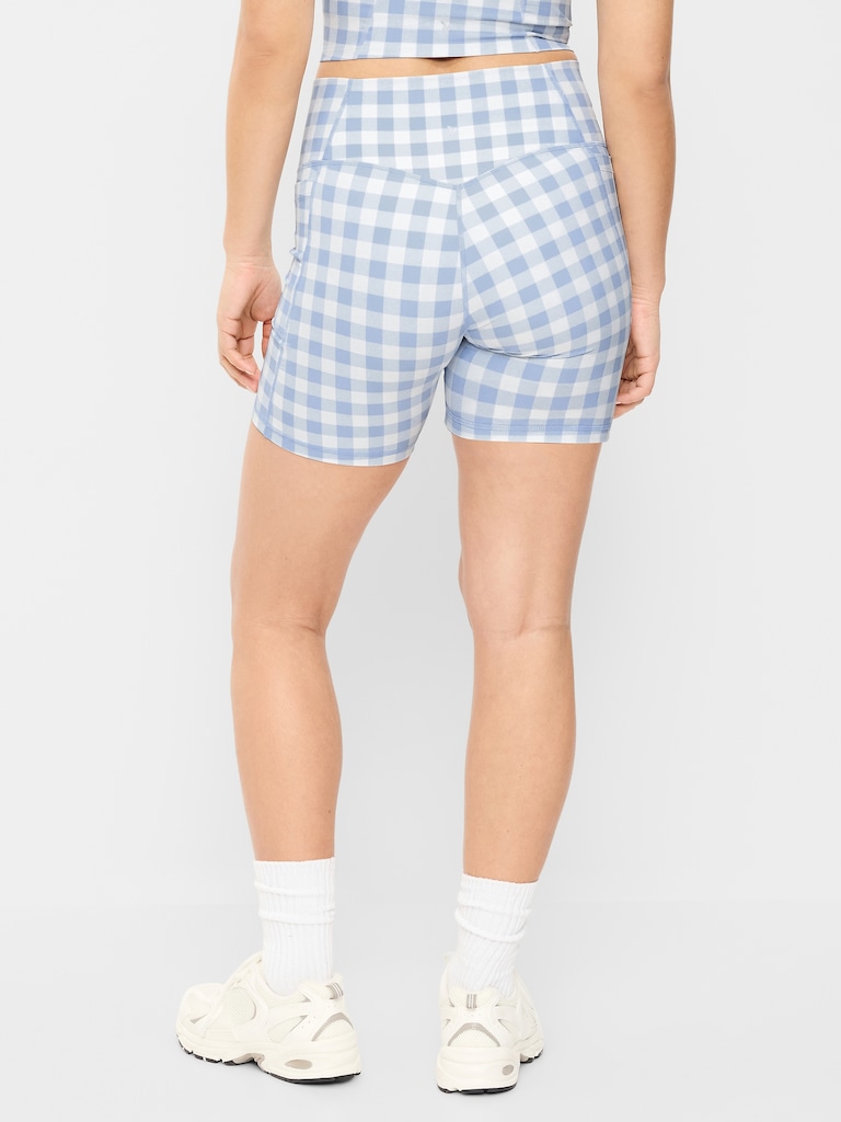 Extra-High Waisted PowerSoft Boundless Pocket Biker Shorts-- 6-inch inseam - No Front Seam