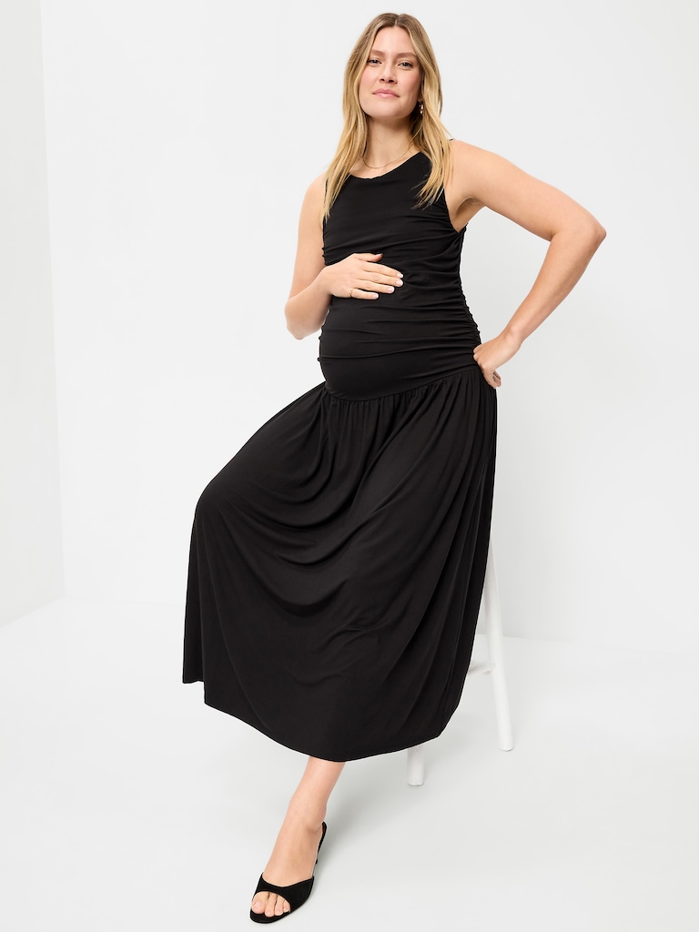 Maternity Drop-Waist Fit & Flare Dress