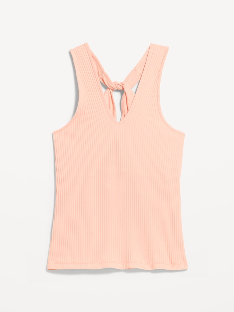 Ribbed Loop-Back Halter Top