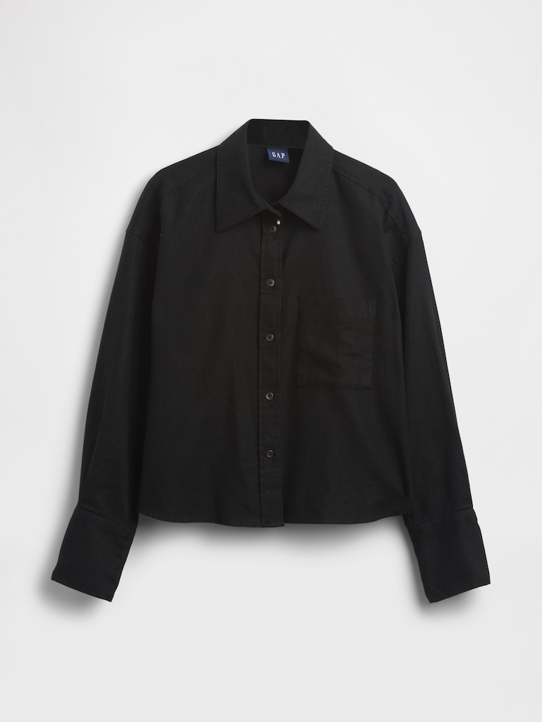 Linen-Cotton Oversized Shirt