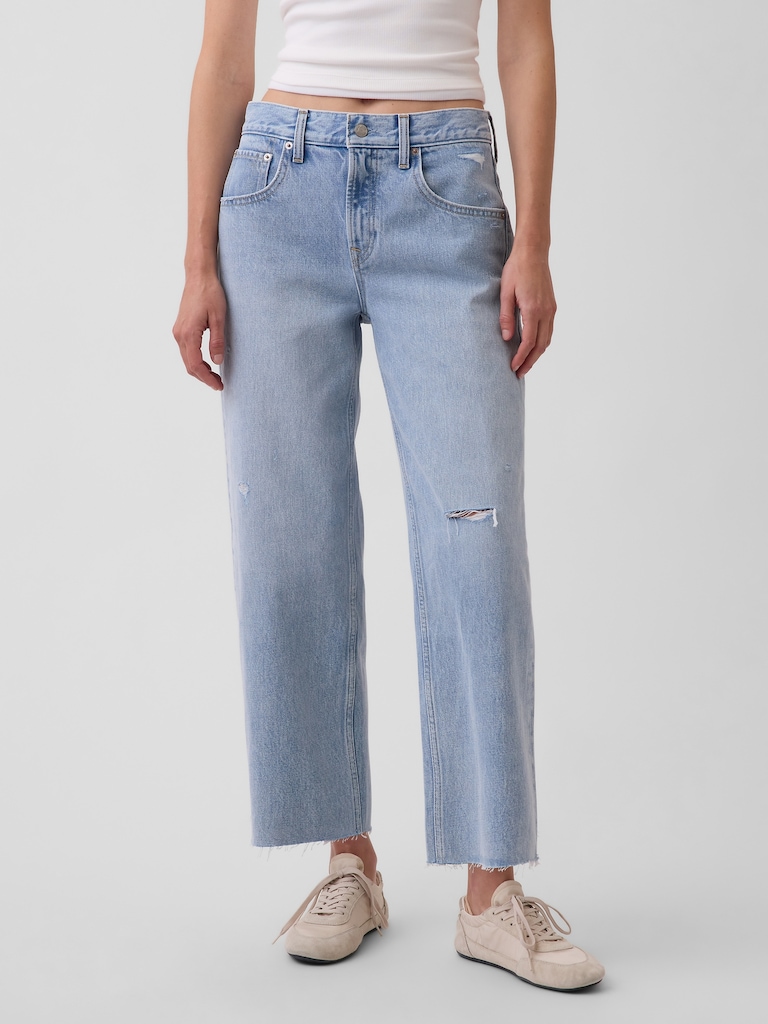 Low Slung Relaxed Crop Jeans