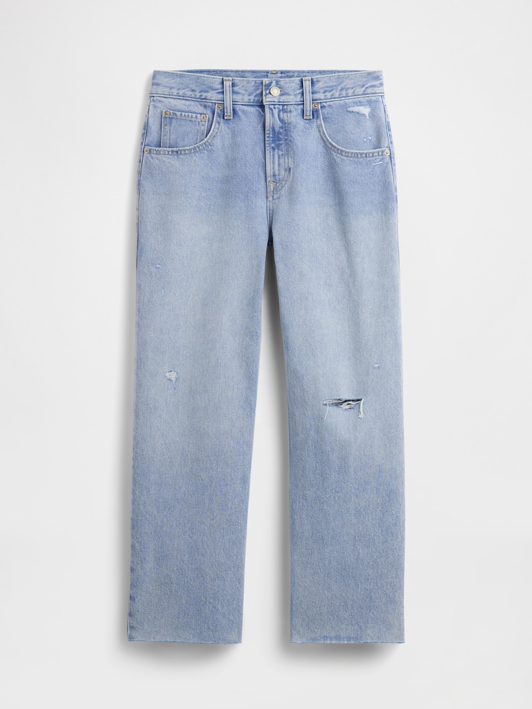 Low Slung Relaxed Crop Jeans