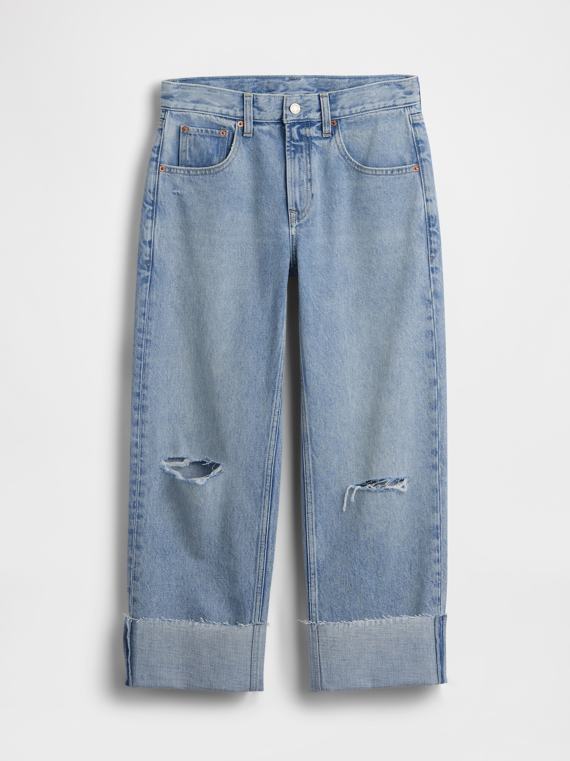 Low Slung Relaxed Crop Jeans