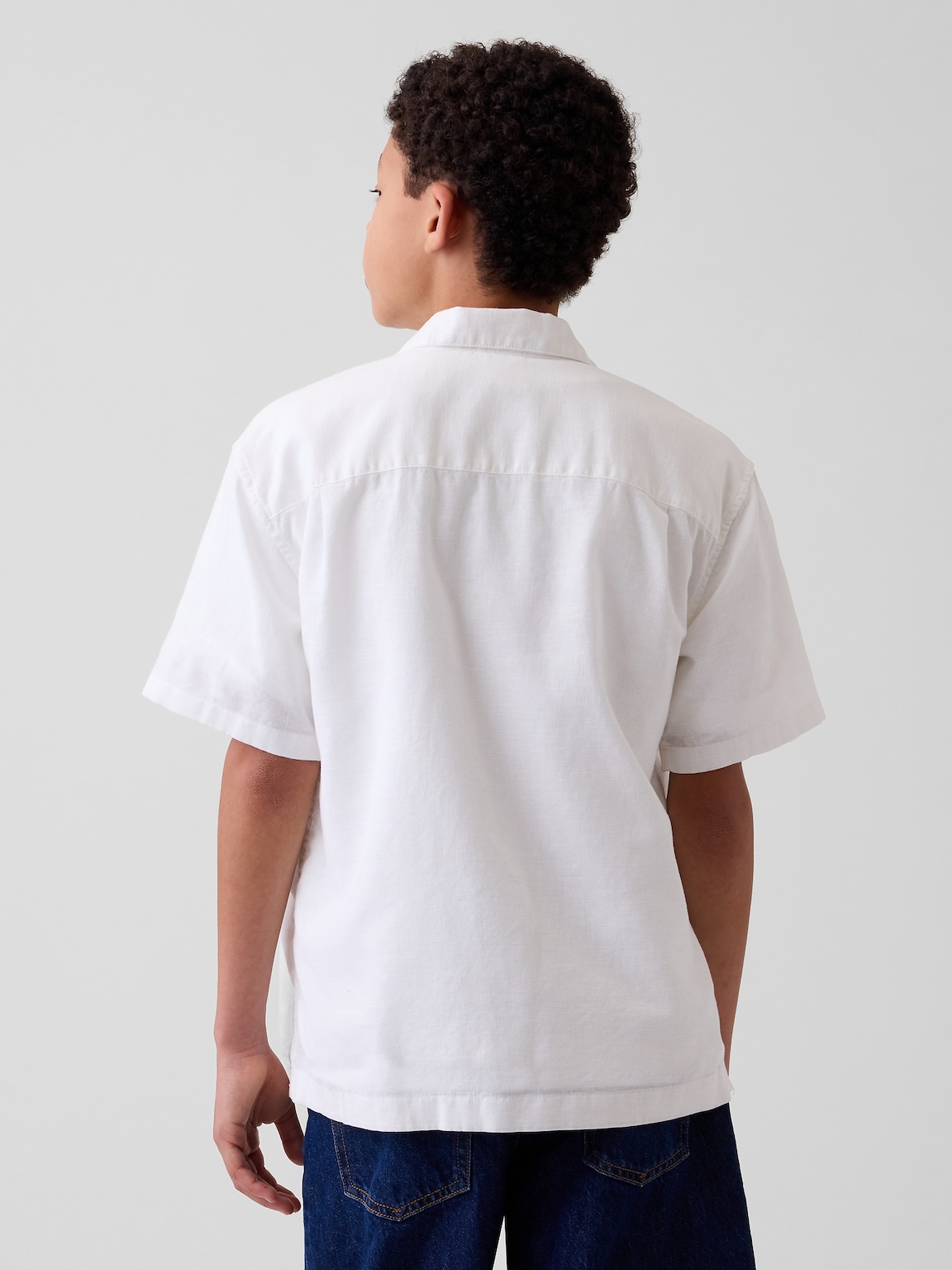 Kids Linen-Cotton Relaxed Vacay Shirt