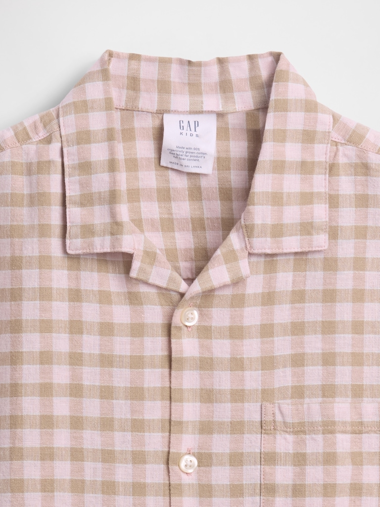 Kids Linen-Cotton Relaxed Vacay Shirt