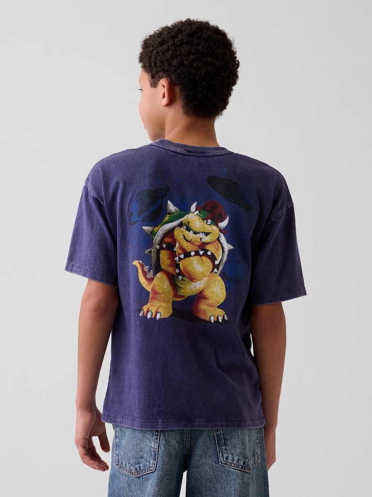 Kids Super Mario Relaxed Graphic T-Shirt