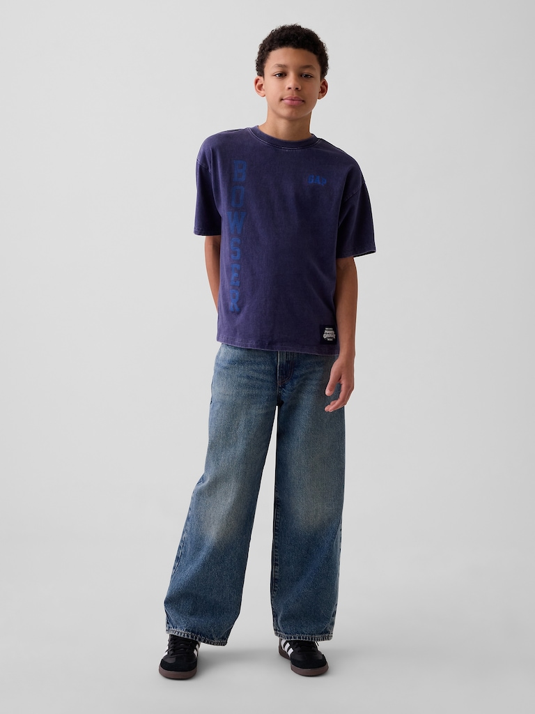 Kids Super Mario Relaxed Graphic T-Shirt