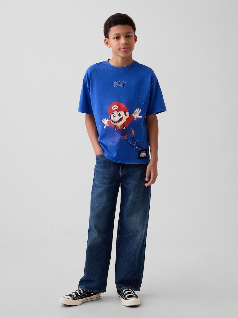 Kids Super Mario Relaxed Graphic T-Shirt