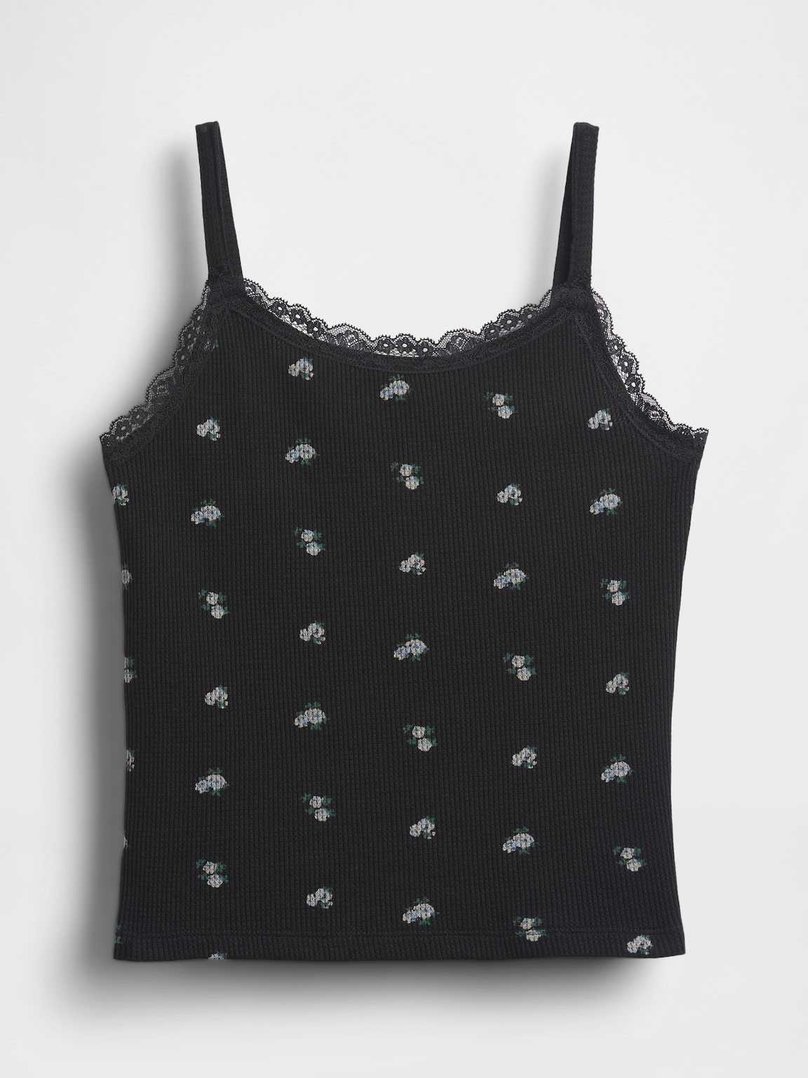 Kids Waffle Lace-Trim Cami