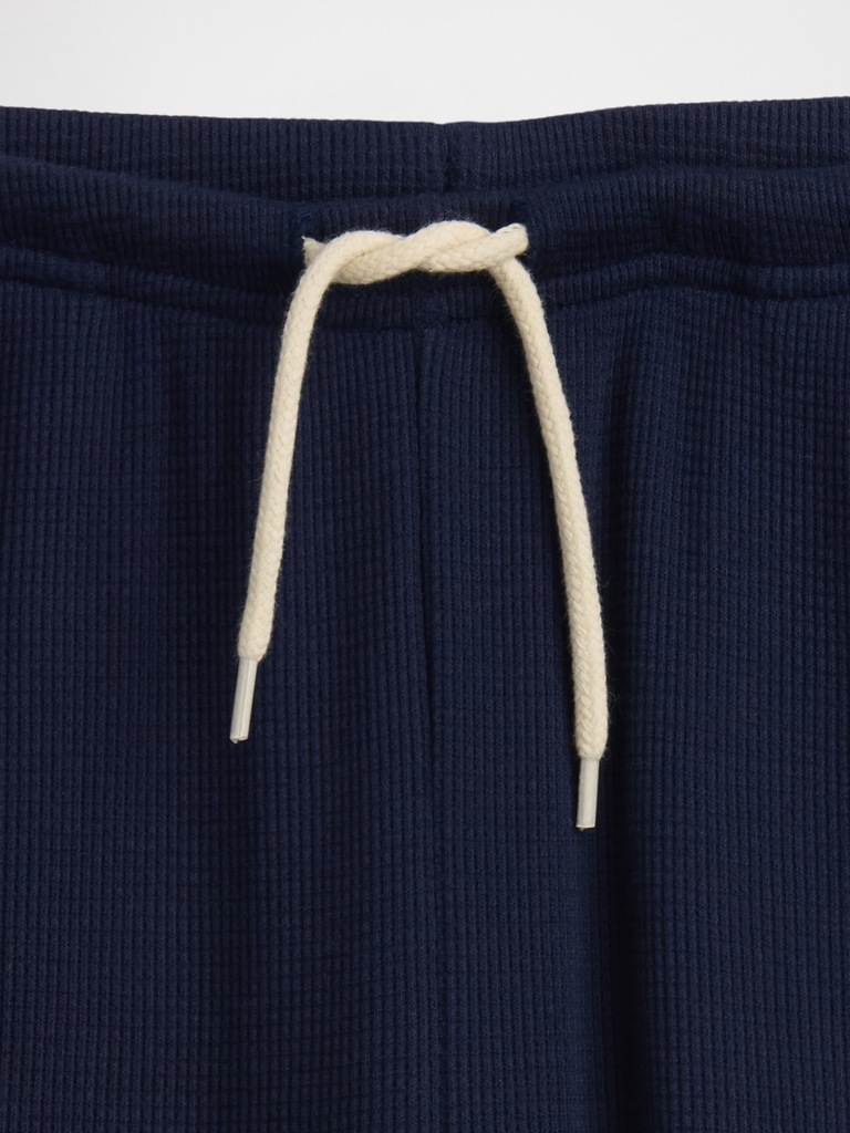 Kids Waffle Relaxed Easy Wide-Leg Pants