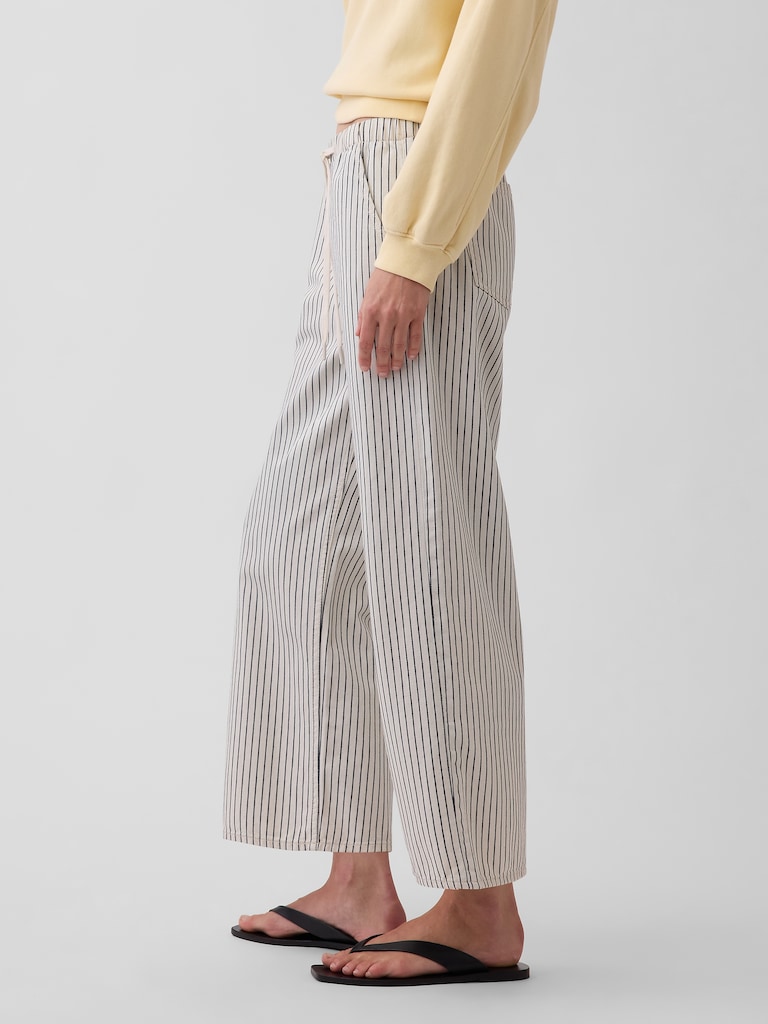 Low Rise '90s Loose Easy Crop Stripe Jeans
