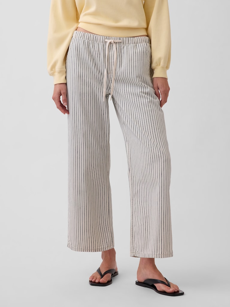 Low Rise '90s Loose Easy Crop Stripe Jeans