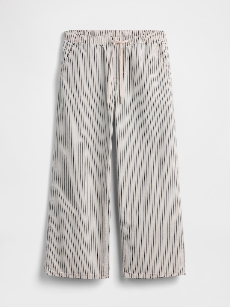 Low Rise '90s Loose Easy Crop Stripe Jeans