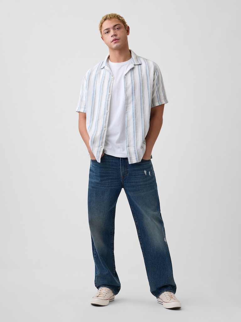 Linen-Blend Vacay Shirt in Standard Fit