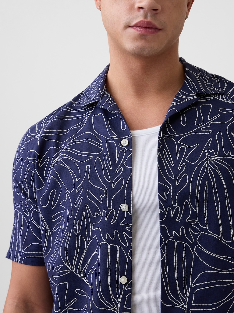 Linen-Blend Vacay Shirt in Standard Fit