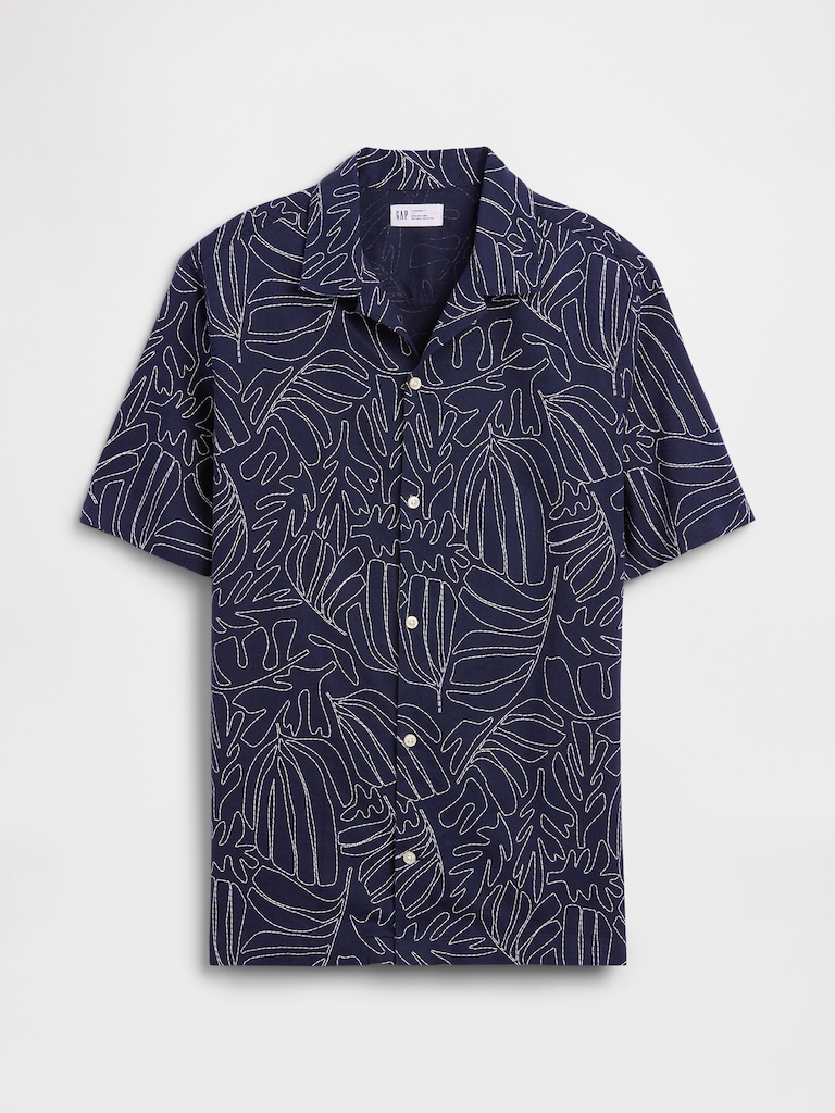 Linen-Blend Vacay Shirt in Standard Fit