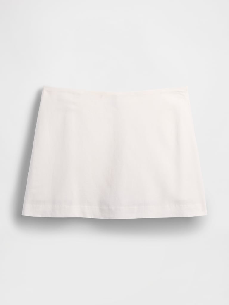 Linen-Blend Mini Skort
