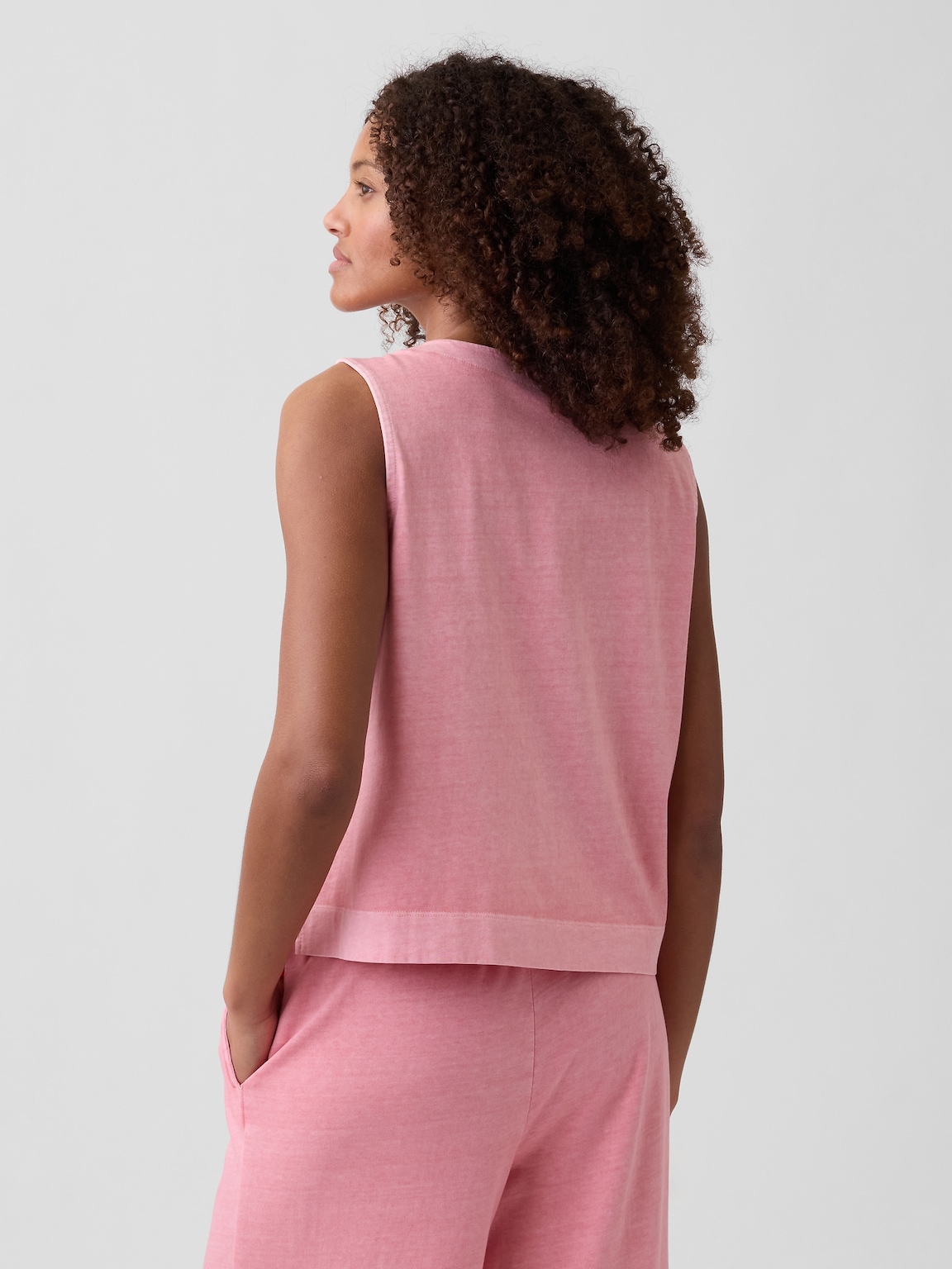 Crewneck PJ Shell Tank Top