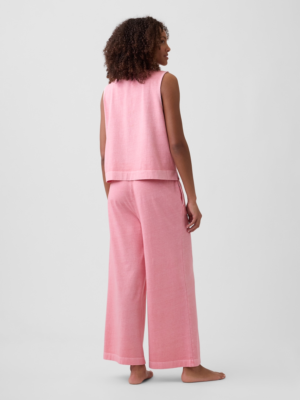 Heavyweight Pull-On Wide-Leg Crop Pants