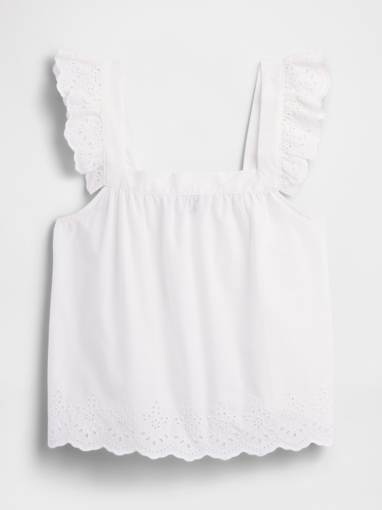 Poplin Eyelet PJ Top