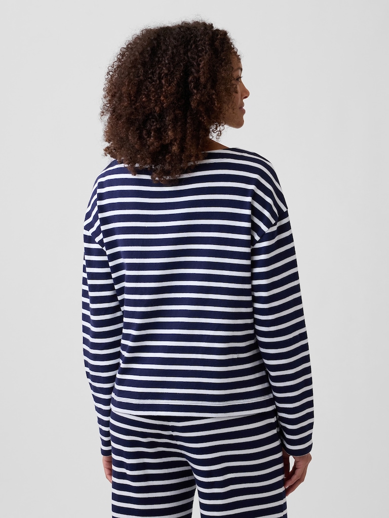 Stripe Boatneck Top