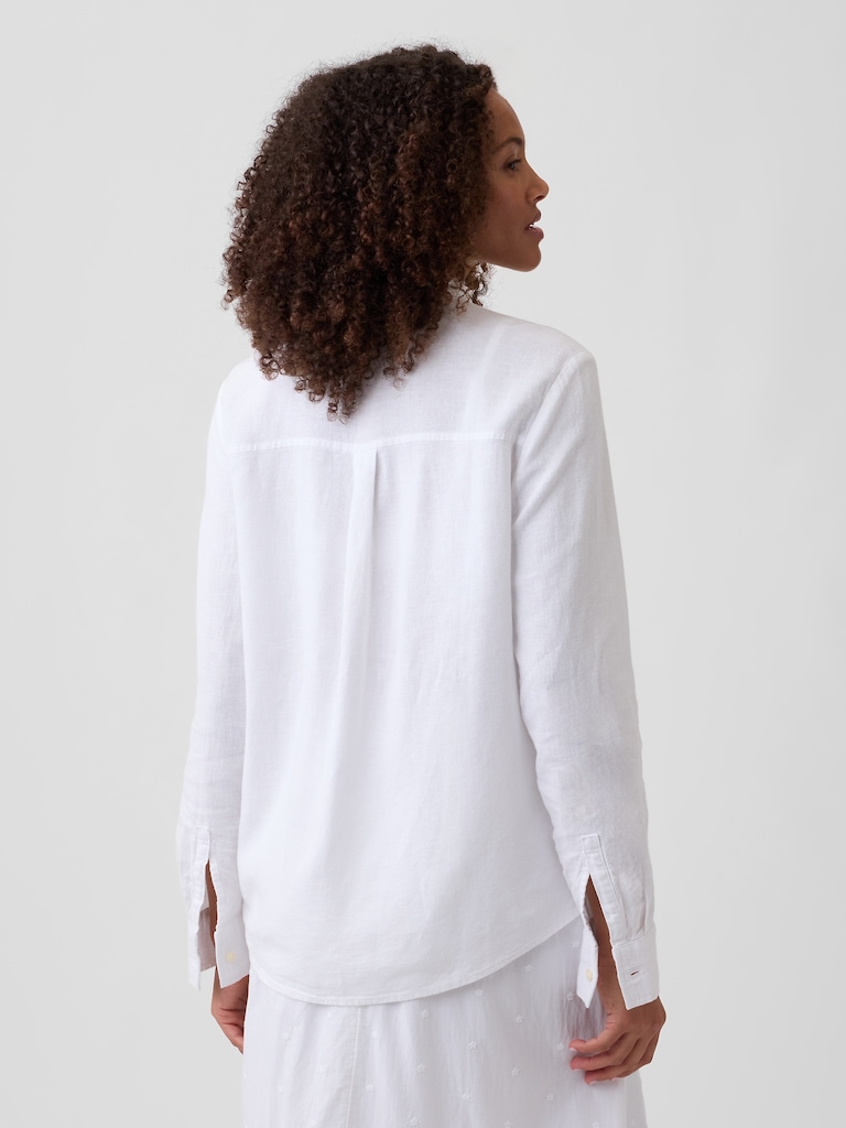 Oversized Linen-Blend Easy Shirt