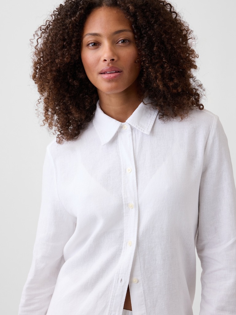 Oversized Linen-Blend Easy Shirt