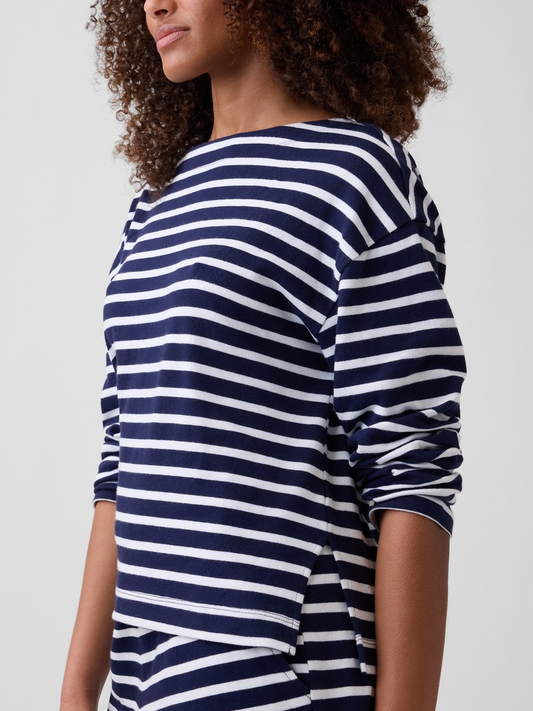 Stripe Boatneck Top