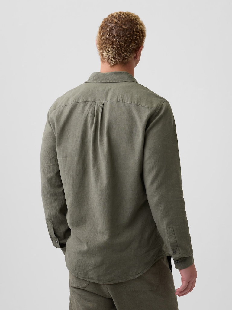 Linen-Blend Shirt in Standard Fit