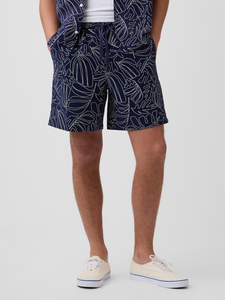 7" Linen-Blend Easy Shorts