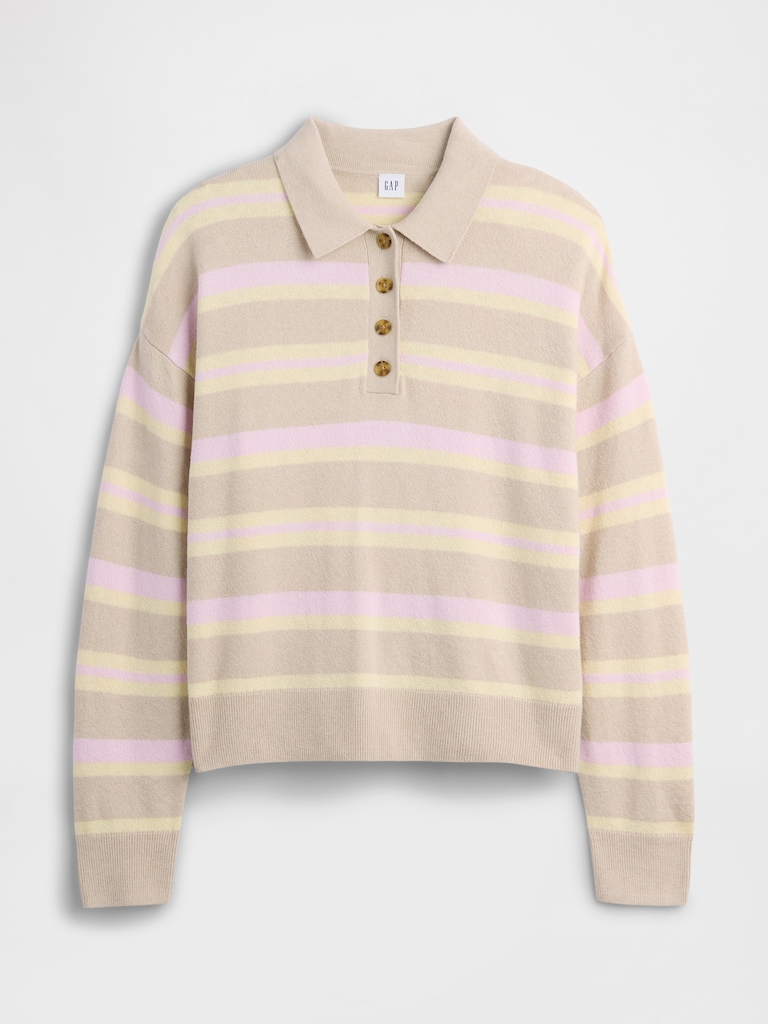 CashSoft Relaxed Sweater Polo Shirt